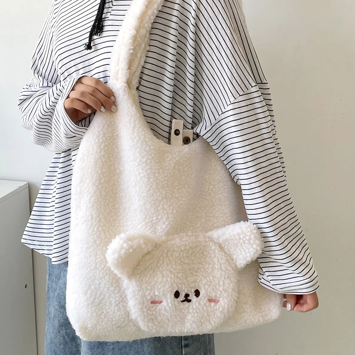 Bolso de lana de oso personalizado