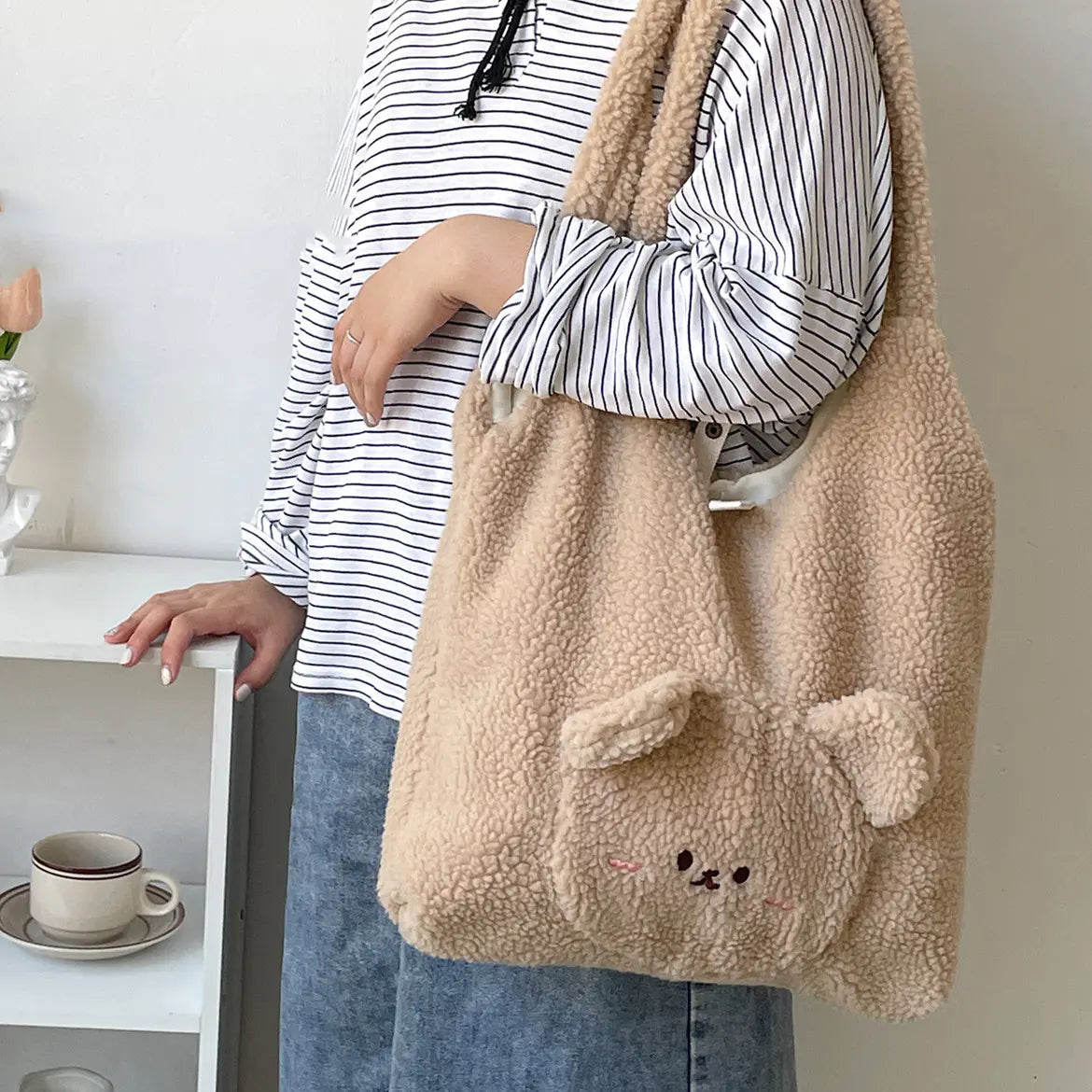Bolso de lana de oso personalizado